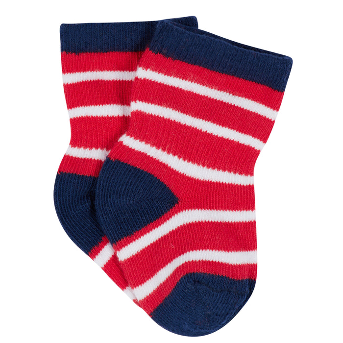 12-Pack Baby & Toddler Boys Construction Zone Jersey Crew Wiggle Proof® Socks