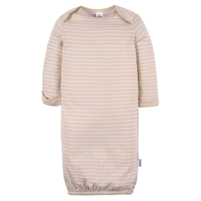 3-Pack Baby Boys Skywriting/Tan Stripe/Wild Win Lap Shoulder Gowns Sleepwear Gerber®