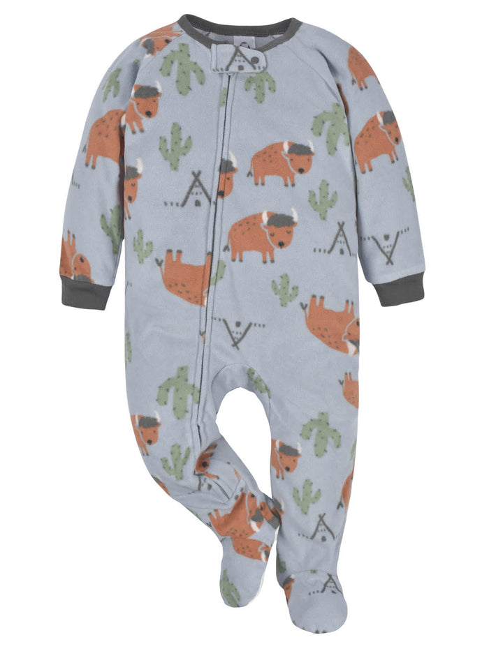4-Pack Baby & Toddler Boys Buffalo & Bears Fleece Pajamas