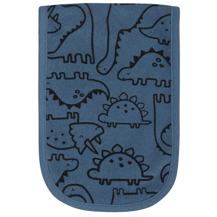 6-Piece Baby Boys Dino Terry Bibs & Burp Cloths Set-Gerber Childrenswear