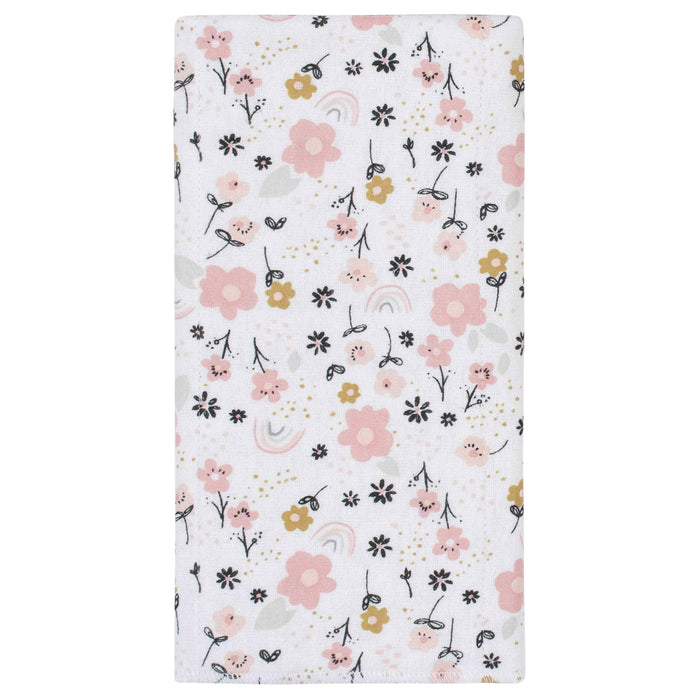 Gerber® 8-Pack Baby Girls Bear Flannel Burp Cloths-Gerber Childrenswear