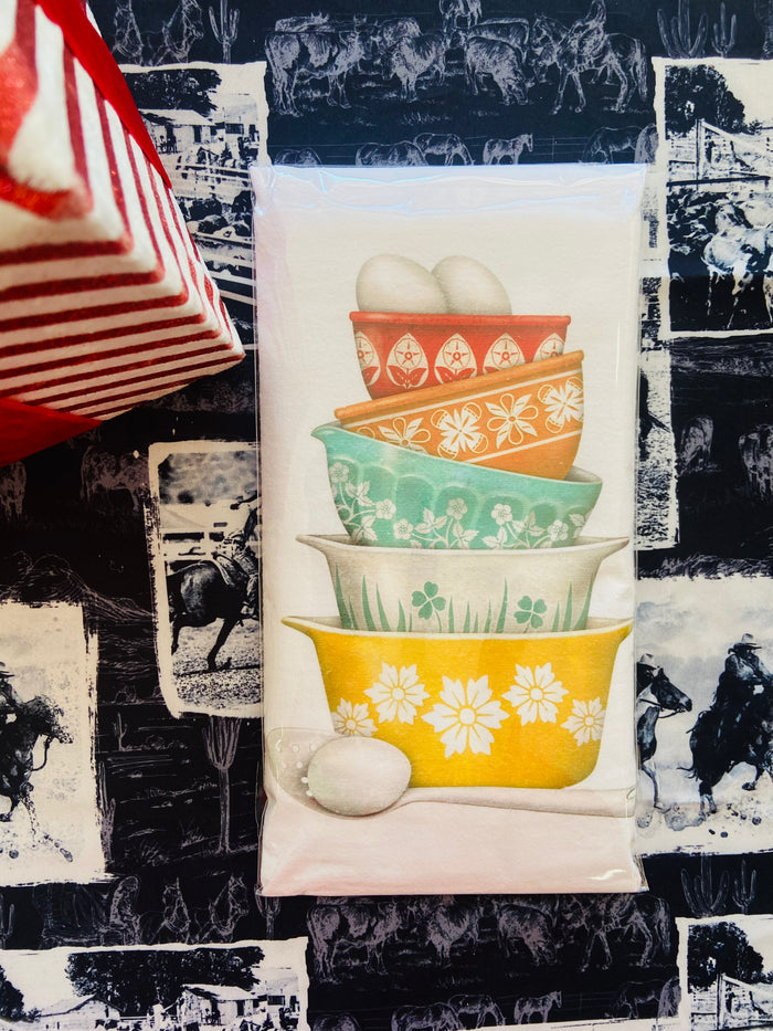 Vintage Dishes Dish Towel - Deer Creek Mercantile