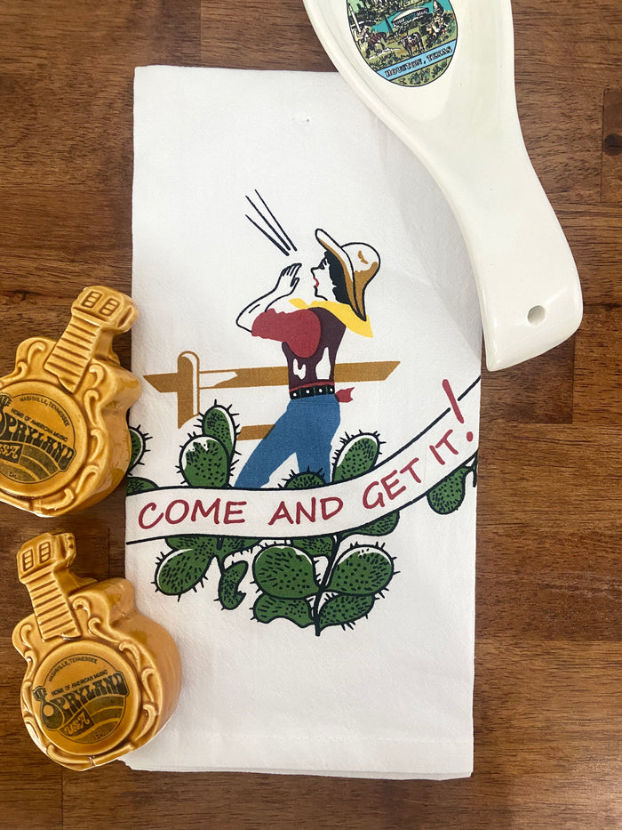 Retro Dish Towel - Come And Get It - Deer Creek Mercantile