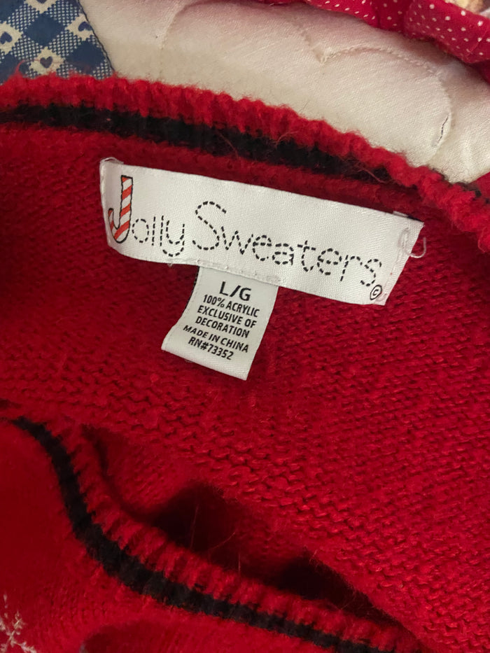 Vintage Jolly Sweaters Oh Snap Gingerbread Christmas Sweater, Size Large - Deer Creek Mercantile