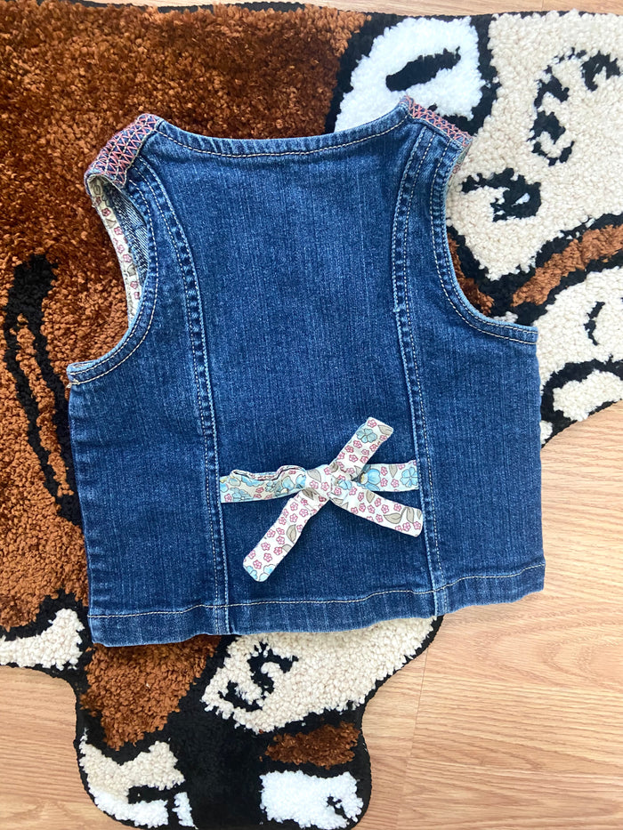 Vintage Oshkosh Genuine Kids Crochet Denim Vest, 18 Months - Deer Creek Mercantile