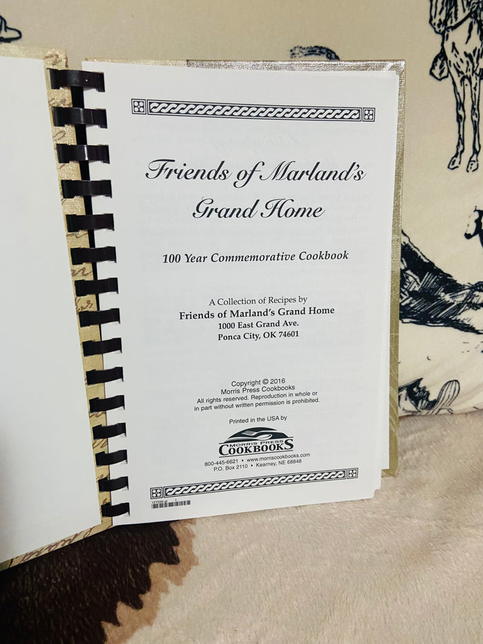 Vintage Ponca City Oklahoma Friends Of Marland Grand Home Cookbook - Deer Creek Mercantile