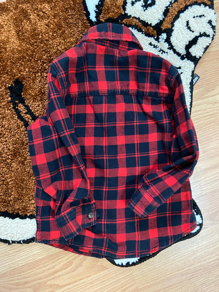 Vintage Carters Black/Red Plaid Flannel Shirt, 18 Months - Deer Creek Mercantile