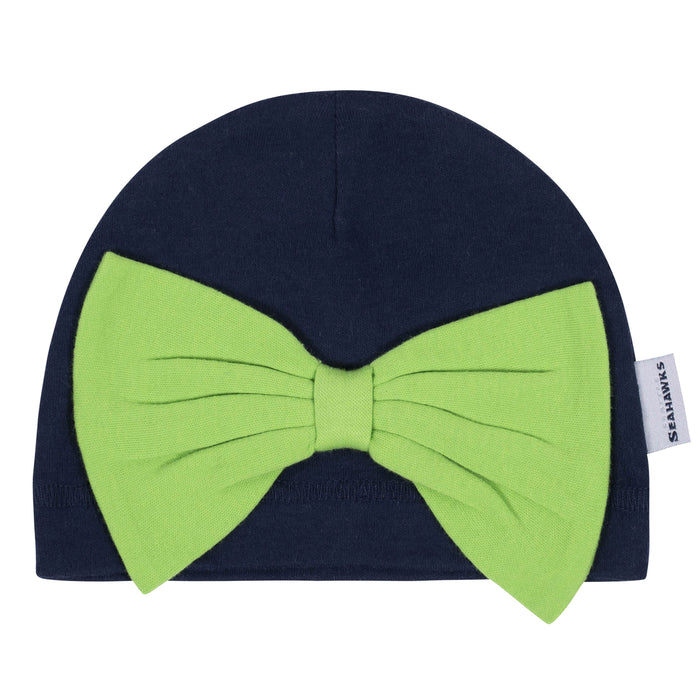 Baby Girls Seattle Seahawks 3-Piece Bodysuit, Pant, and Cap Set-Gerber Childrenswear
