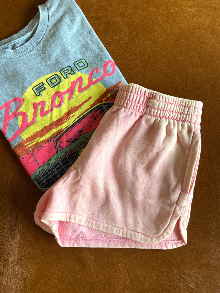 Betty's Acid Wash Shorts ~ Pink - Deer Creek Mercantile