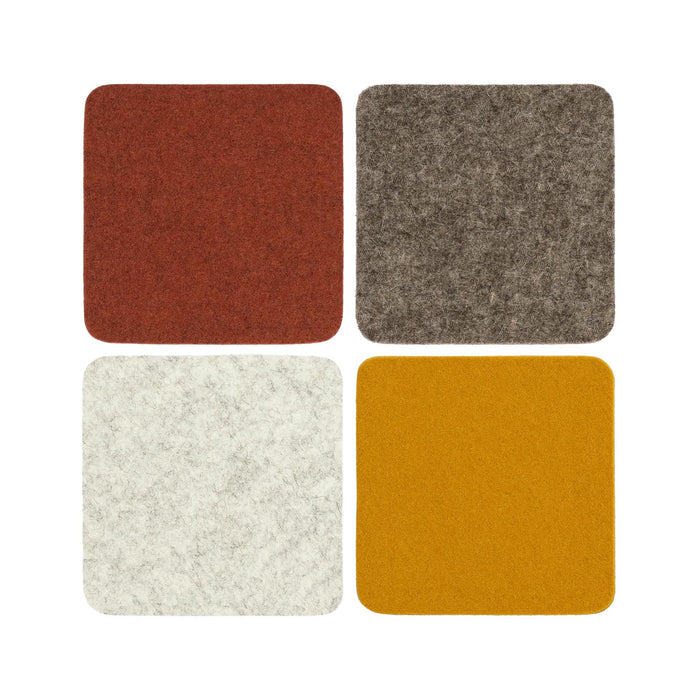 Bierfilzl Wool Felt Coaster Set of 4 - Desert Sun