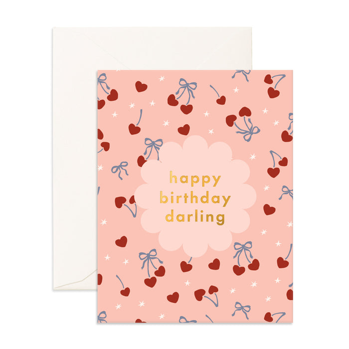 Birthday Darling Cherries Greeting Card - PRE-ORDER (SEPTEMBER)