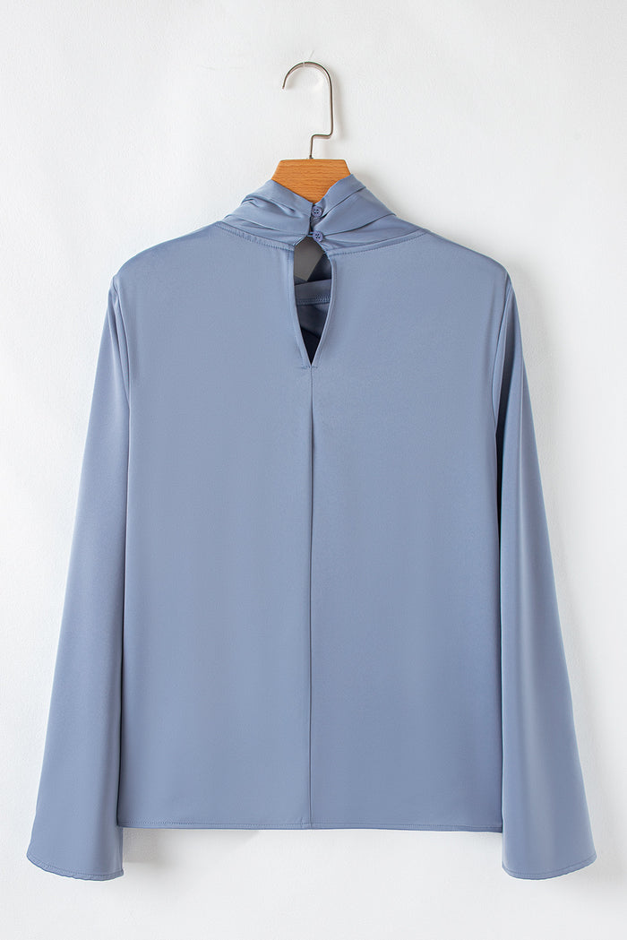 Blouse asymétrique plissée à col roulé *-A WOMAN WE LOVE