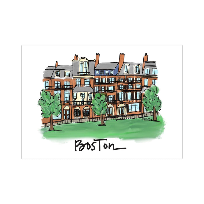 Boston Brownstone Tea Towel