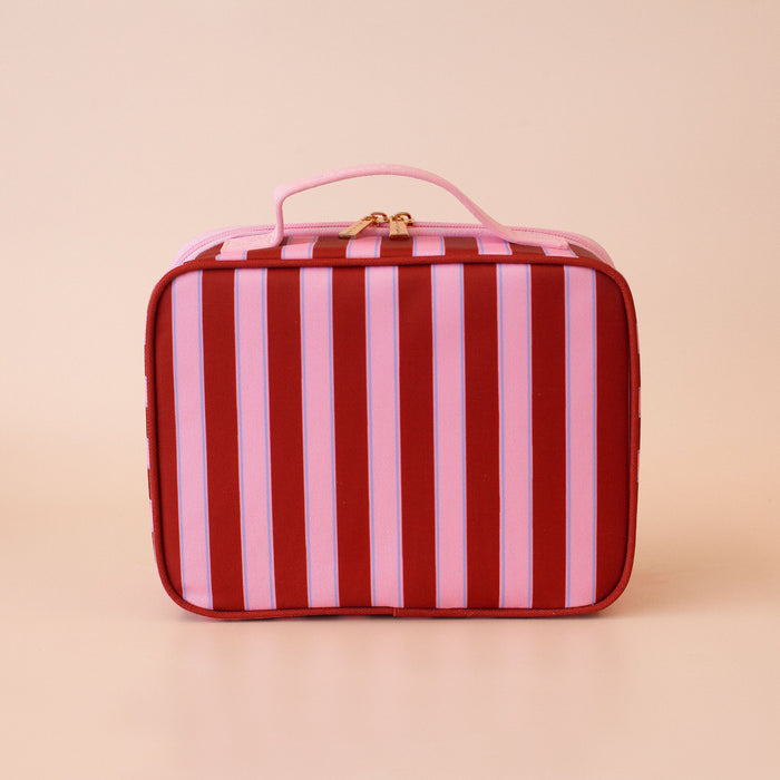 Burgundy Stripe Mini Lunch Bag - SECONDS