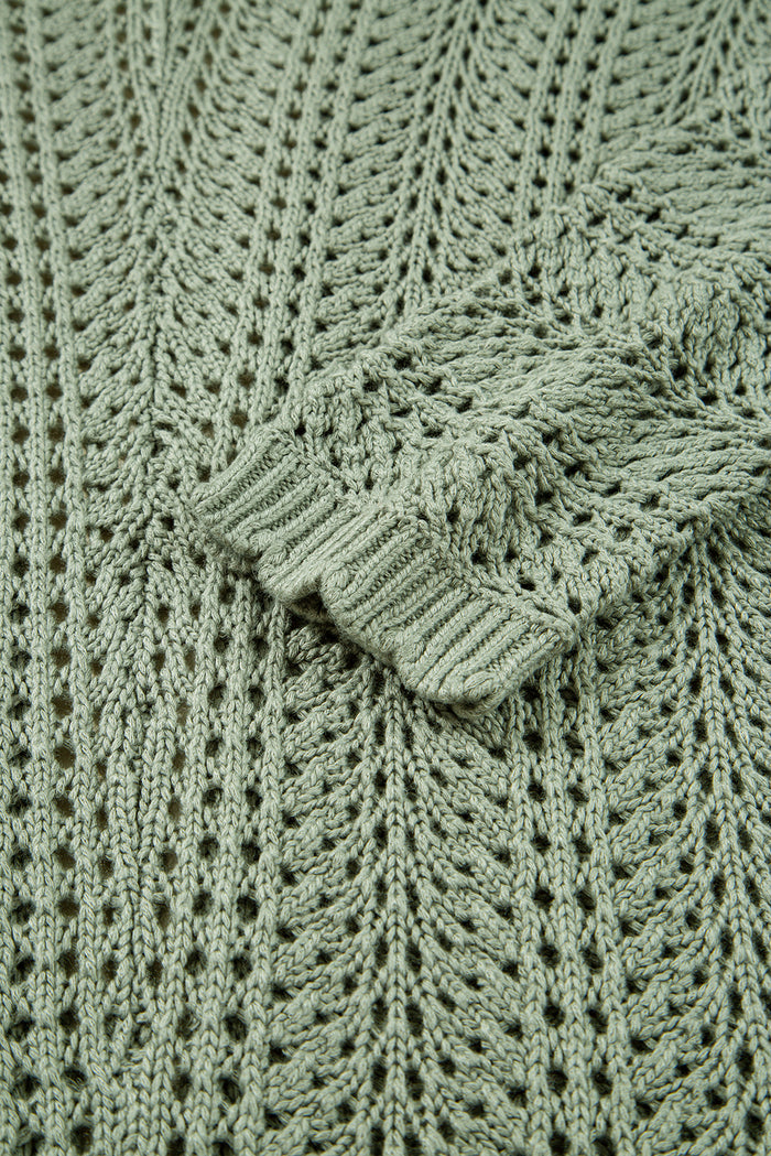 Cardigan Ajouré à Bord Festonné