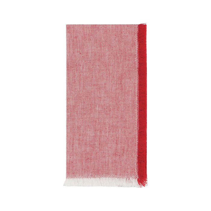 Chambray Heirloom Napkin Set of 4 - Chili