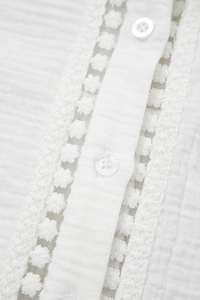 Chemise texturée à manches courtes