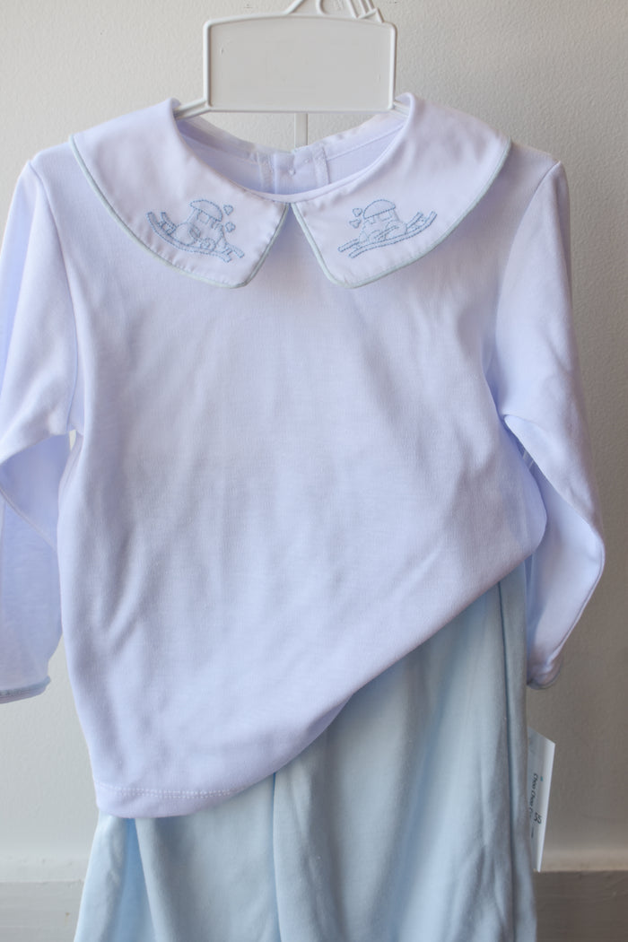 Choo Choo Cutie Banded Knit Pant Set