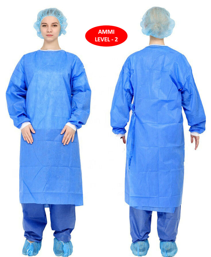 Disposable Reinforce Isolation Gown Level 2 Qty 10pcs/pkg