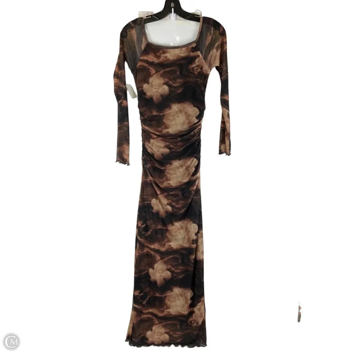 Dress Casual Maxi By Madden Girl In Black & Brown, Size: Xs