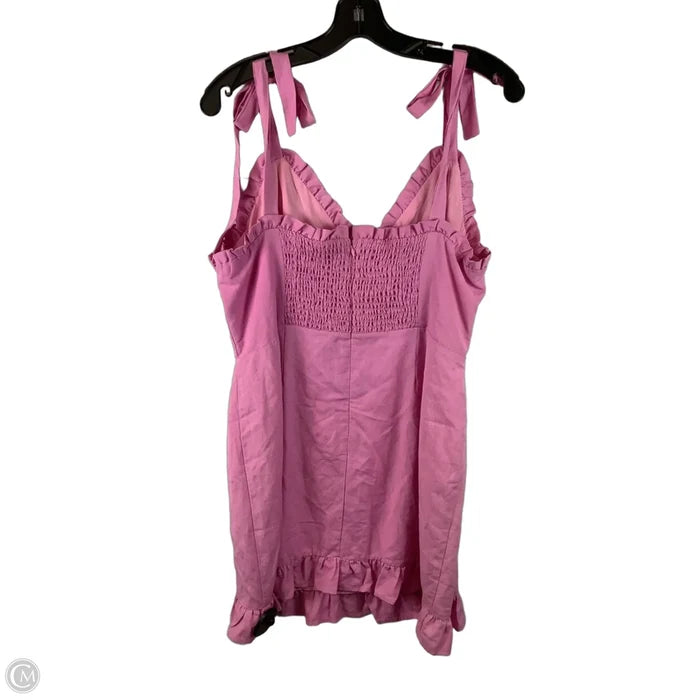 Dress Party Midi By Clothes Mentor In Pink, Size: L