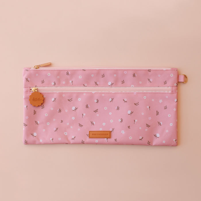 Dusty Roses Large Pencil Case - LAST CHANCE