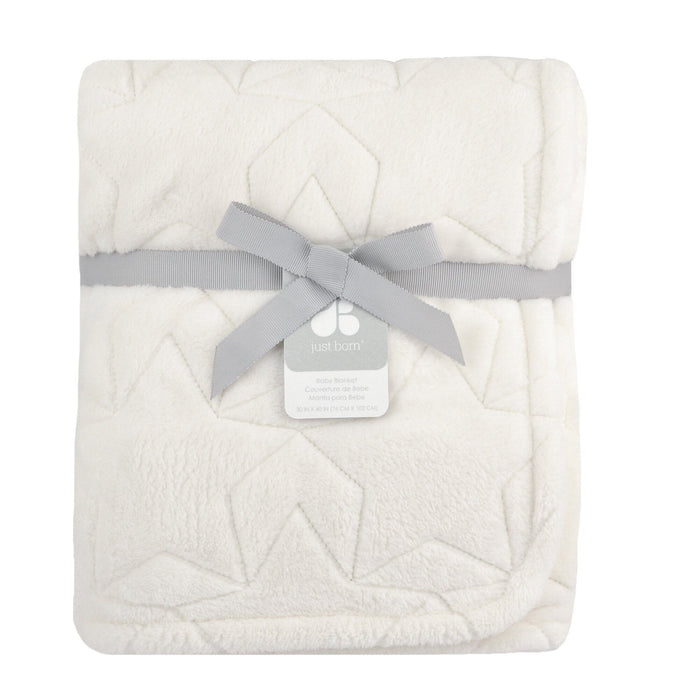 Embroidered Star Luxury Blanket in Ivory-Gerber Childrenswear