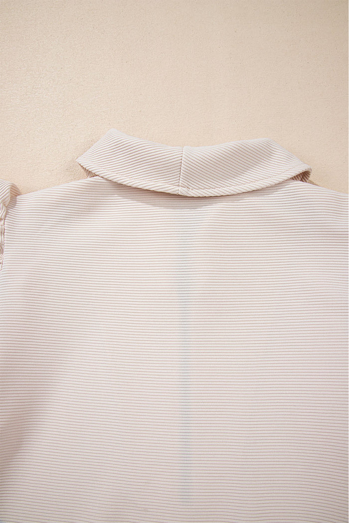 Ensemble haut zippé texturé à manches à volants *-A WOMAN WE LOVE