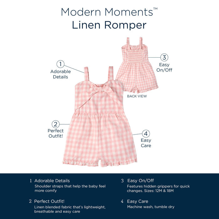 Infant and Toddler Girls Pink Romper