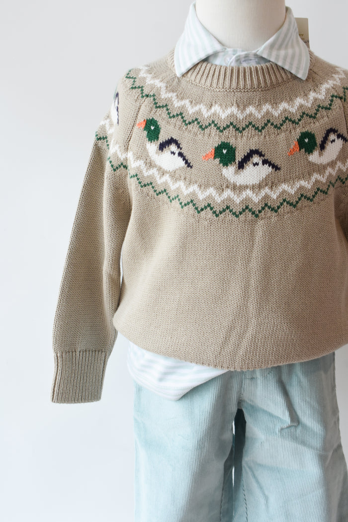 Isaac’s Sweater Fairisle-Keeneland Ducks