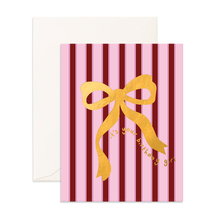 It's Your Birthday Girl Bow Greeting Card - PRE-ORDER (SEPTEMBER)