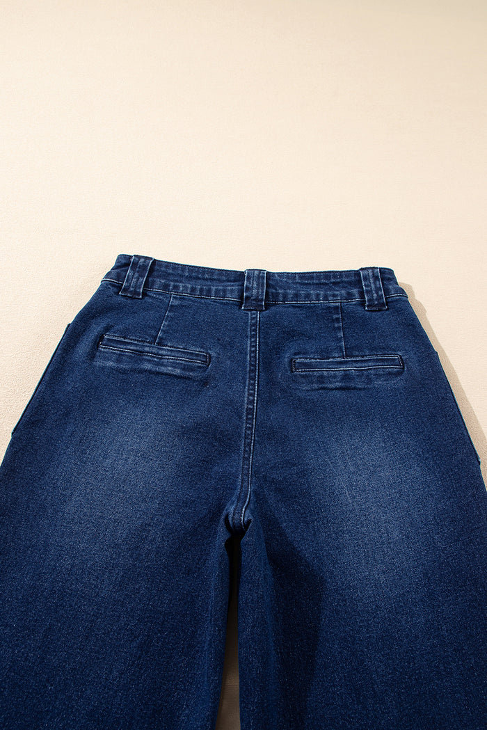 Jean droit coupe droite taille mi-haute Daily Fashion