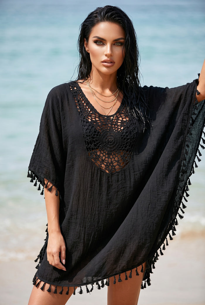 La robe plage bohème noire qui illumine chaque silhouette
