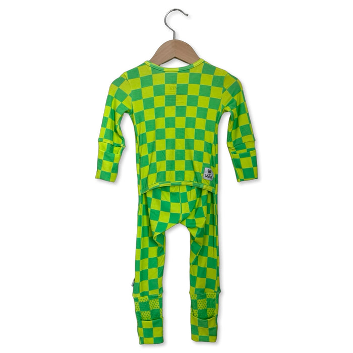 Lemon Lime Check Day to Night Romper