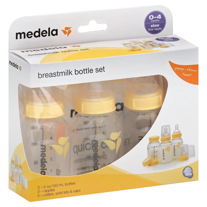 Medela: Breastmilk Bottle Set, 0-4 Months 5 oz Bottles