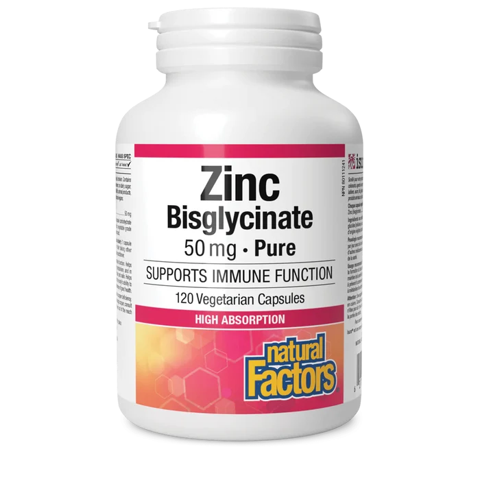 Natural Factors: Zinc Bisglycinate 50mg