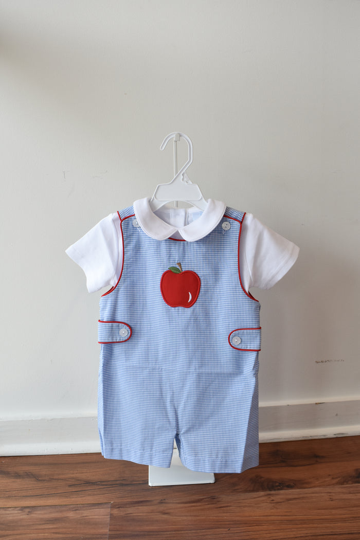 Piped Peter Pan Cotton Short Sleeve