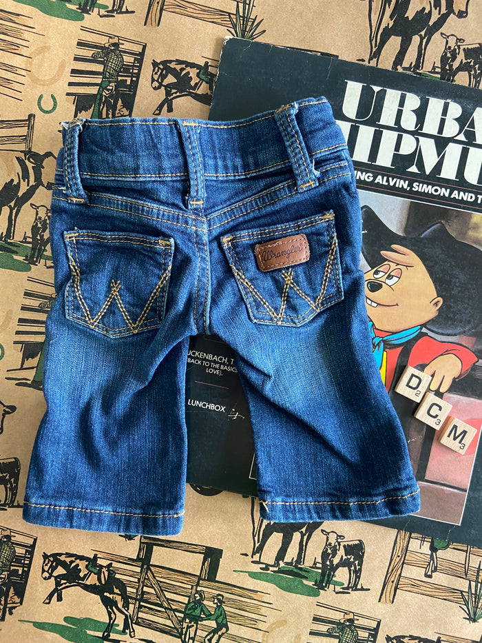 Pre-Loved Wrangler Baby Girls Western Denim Jeans *0-3 Months - Deer Creek Mercantile