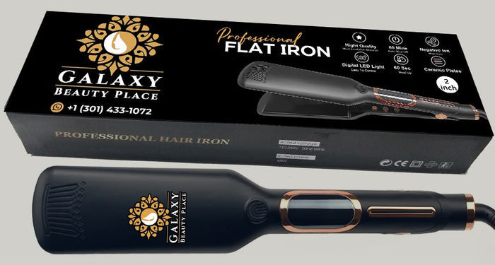 Professional Flat Iron for Hair by Galaxy Beauty Place