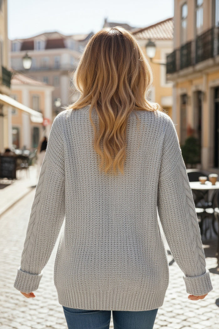 Pull torsadé en coton