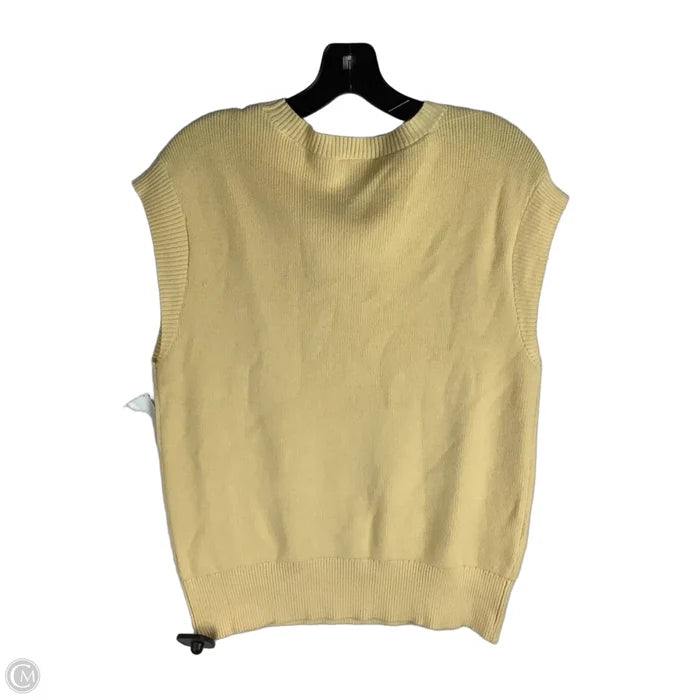 Sweater Short Sleeve By Loft In Yellow, Size: M
