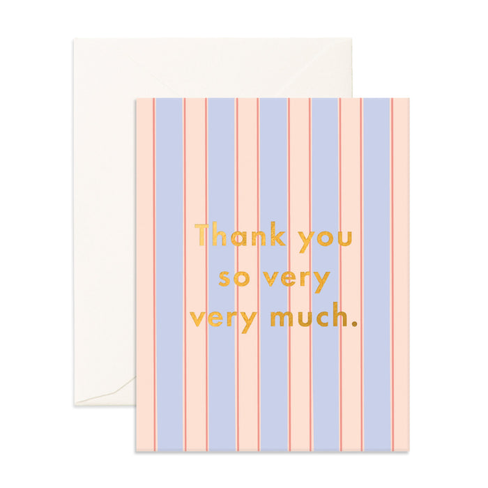 Thank You Powder Stripe Greeting Card