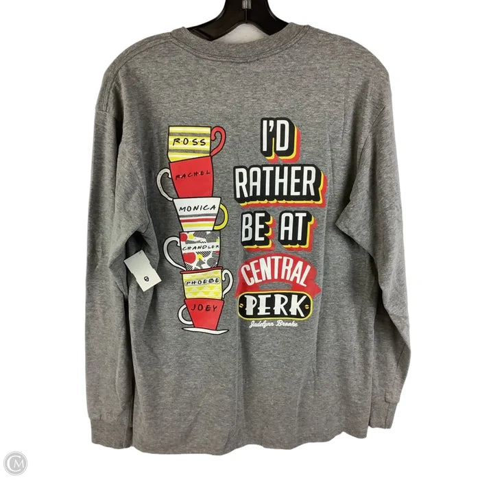 Top Long Sleeve Basic By Clothes Mentor In Grey, Size: M