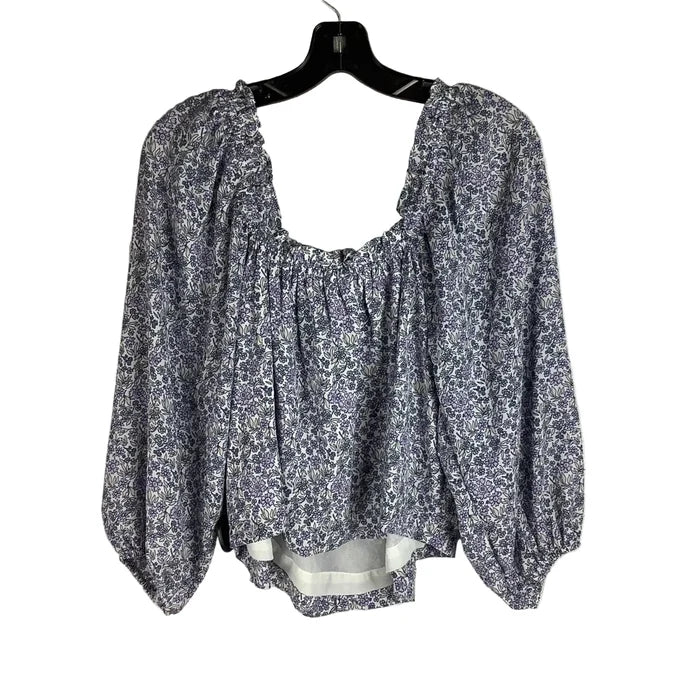 Top Long Sleeve By American Eagle In Floral Print, Size: M