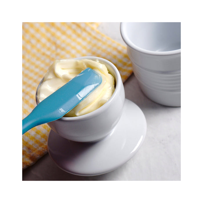 White Stoneware Butter Pot - with butter