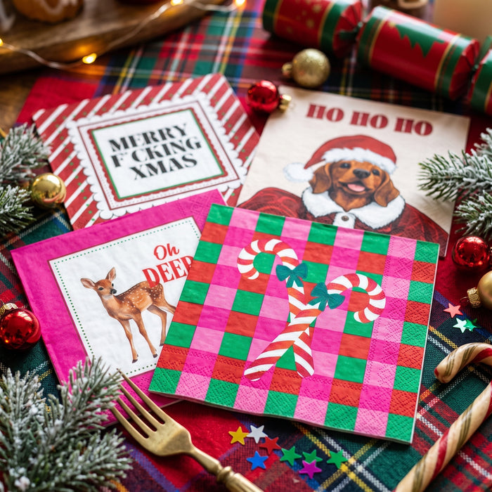 XMAS- Set van 5 Kerstservetten – 5 Designs – 3-Laags – 20 Stuks per Pak – Papieren Servetten
