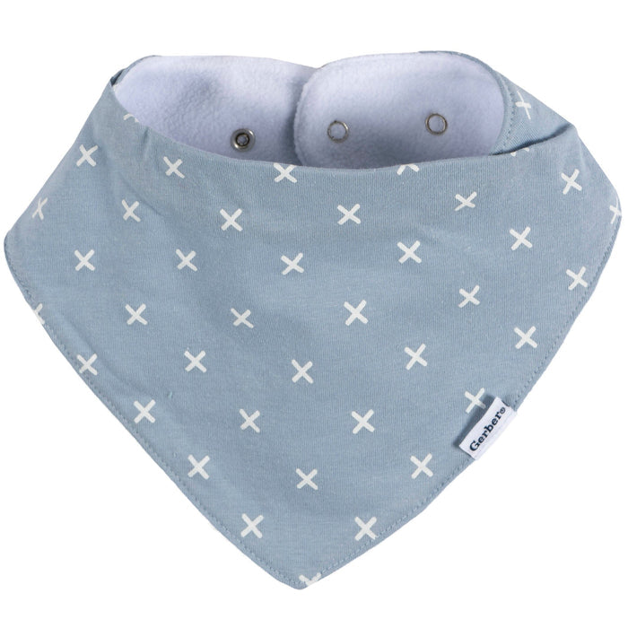 -Pack Baby Girls Multi Blues Bandana Bib