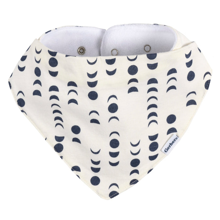 -Pack Baby Girls Multi Blues Bandana Bib