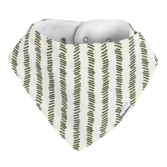 -Pack Baby Girls Multi Blues Bandana Bib