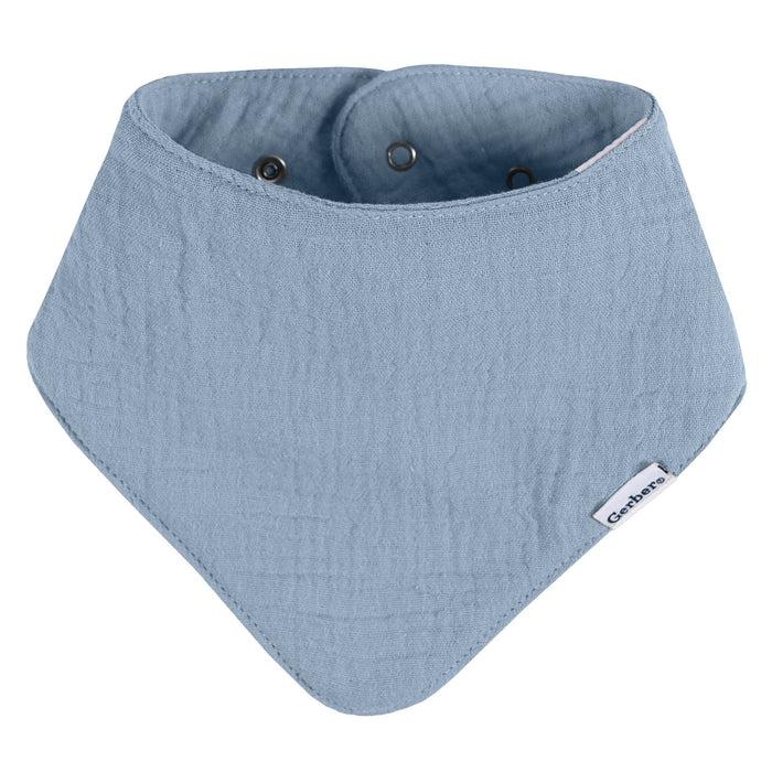 10-Pack Baby Boys Multi Blue Muslin Bandana Bib